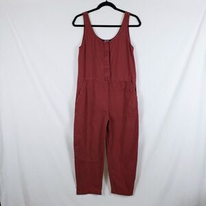 ILANA KOHN Jumpsuit Womens XXS Rust Orange 100% Cotton Pockets